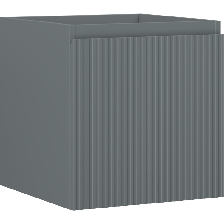 Mexen Rivel dulap baie sub chiuveta 45 cm, 1 sertar, riflat, grafit mat - 91A20-04547-1-BF66