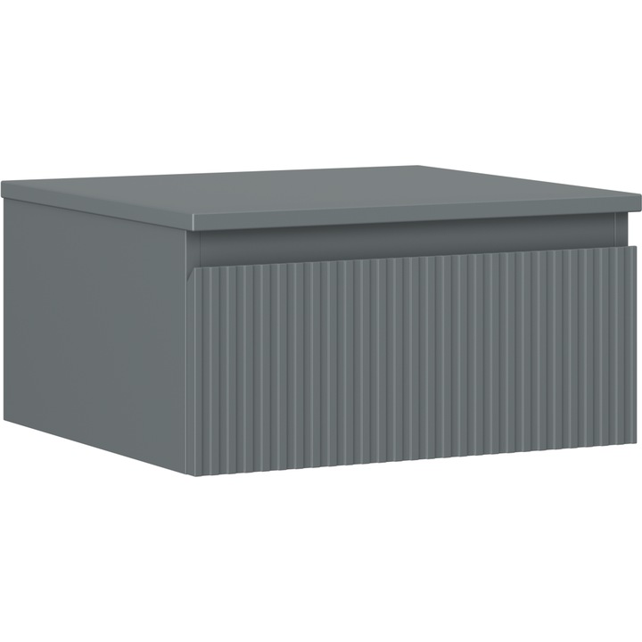 Mexen Rivel dulap de baie sub chiuveta 50 cm cu blat, 1 sertar, canelat, grafit mat - 91A20-05023-1-BFC66