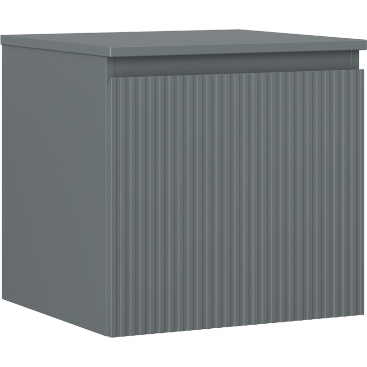 Mexen Rivel dulap baie sub chiuveta 50 cm cu blat, 1 sertar, striat, grafit mat - 91A20-05047-1-BFC66
