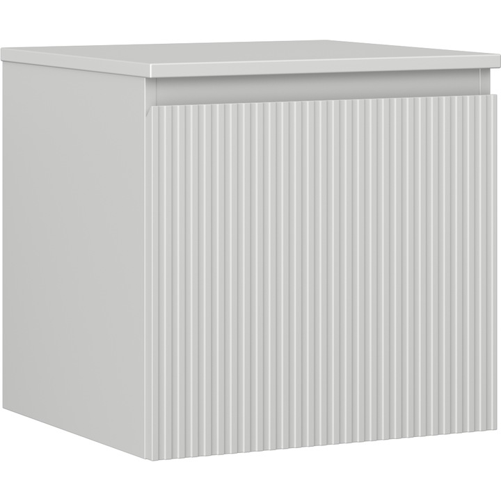 Mexen Rivel dulap de baie sub lavoar 50 cm cu blat, 1 sertar, canelat, gri mat - 91A20-05047-1-BFC62