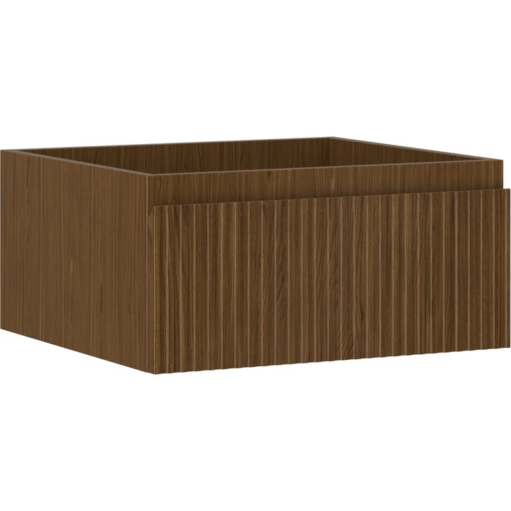 Mexen Rivel dulap de baie sub lavoar 50 cm, 1 sertar, canelat, nuc - 91A20-05023-1-BF86