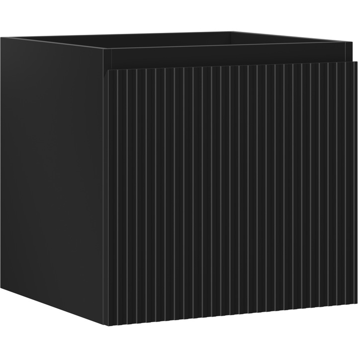 Mexen Rivel dulap de baie sub lavoar 50 cm, 1 sertar, canelat, negru mat - 91A20-05047-1-BF71