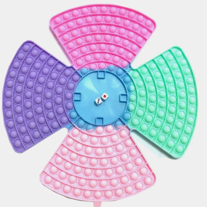 HOZRO Szenzoros Interaktív Játék, Pop It 2 Kockával, Nagy Méret 38×38 cm – Többszínű, Stresszoldó, Oktató és Szórakoztató Játék Gyerekeknek és Felnőtteknek