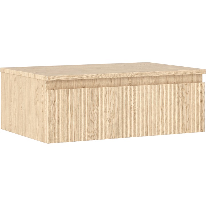 Mexen Rivel dulap baie cu blat de 70 cm, 1 sertar, canelat, stejar - 91A20-07023-1-BFC81