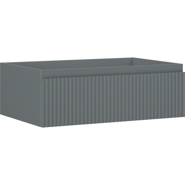 Mexen Rivel dulap baie pentru chiuveta 70 cm, 1 sertar, riflat, grafit mat - 91A20-07023-1-BF66