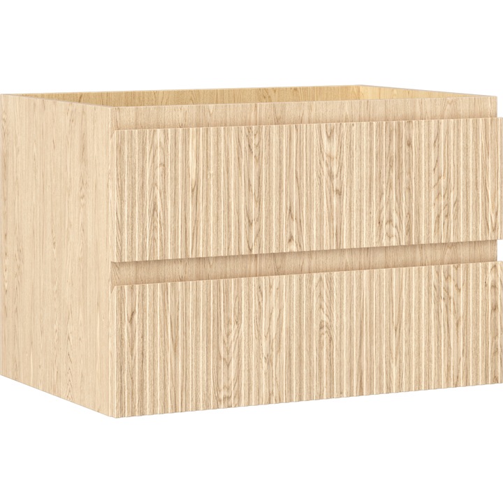 Mexen Rivel dulap baie de sub lavoar 70 cm, 2 sertare, canelat, stejar - 91A20-07047-2-BFF81