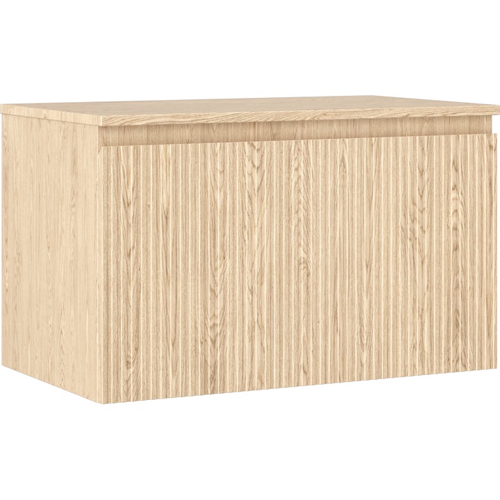 Mexen Rivel dulap baie sub chiuveta 80 cm cu blat, 1 sertar, canelat, stejar - 91A20-08047-1-BFC81