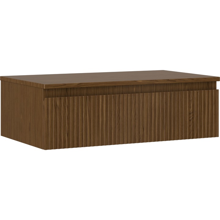 Dulap baie sub lavoar Mexen Rivel, 1 sertar, nuc, 80x23,5x46cm
