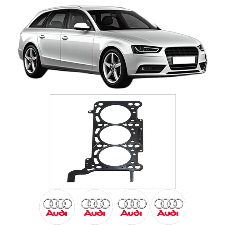 Garnitura chiuloasa AUDI A4 B8 Avant (8K5) 3.0 TDI quattro din 2008-2012 KW 176 CP 240 CMC 2967, auto, Elring, 4x Stickere auto cu AUDI