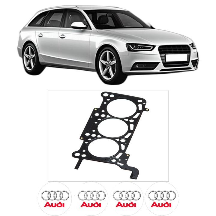 Garnitura chiuloasa AUDI A4 B8 Avant (8K5) 3.0 TDI quattro din 2008-2012 KW 176 CP 240 CMC 2967, auto, Elring, 4x Stickere auto cu AUDI