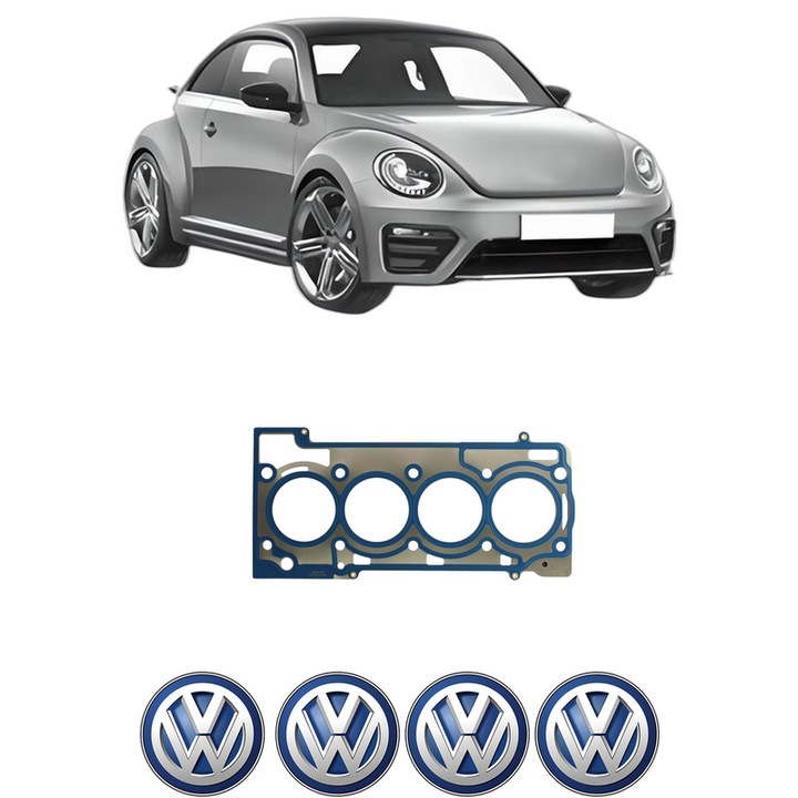 Garnitura chiuloasa Volkswagen BEETLE (5C1, 5C2) 1.2 TSI din 2011-2019 KW 77 CP 105 CMC 1197, auto, Elring, 4x Stickere auto cu Volkswagen