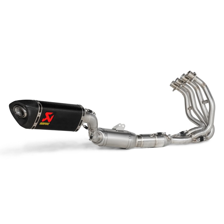 Teljes kipufogórendszer, Akrapovic, Kawasaki Ninja ZX-25R-hez, 8,9 kg, továbbfejlesztett teljesítmény