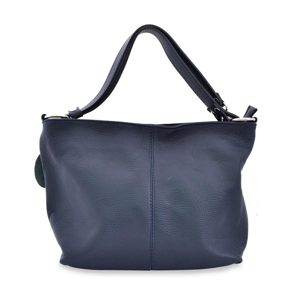 Geanta casual Pure Morning, de dama, piele naturala, culoare bleumarin