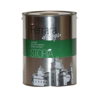 Vopsea decorativa Storia, Ferrara Design, culoare argintie, pe baza de apa, pentru interior, 1 L Vopsea decorativa Storia, Ferrara Design, culoare argintie, pe baza de apa, pentru interior, 1 L