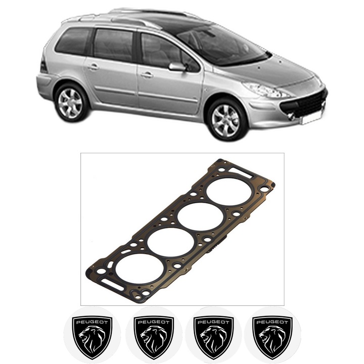 Garnitura chiuloasa PEUGEOT 307 SW (3H) 2.0 HDI 90 din 2002-2008 KW 66 CP 90 CMC 1997, auto, Elring, 4x Stickere auto cu PEUGEOT