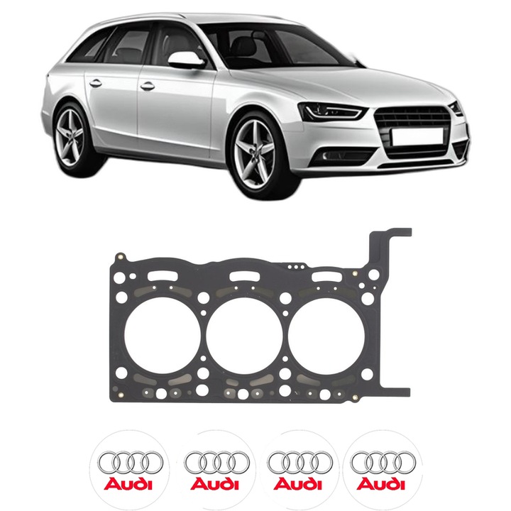 Garnitura chiuloasa AUDI A4 B8 Avant (8K5) 3.0 TDI din 2011-2015 KW 150 CP 204 CMC 2967, auto, Elring, 4x Stickere auto cu AUDI