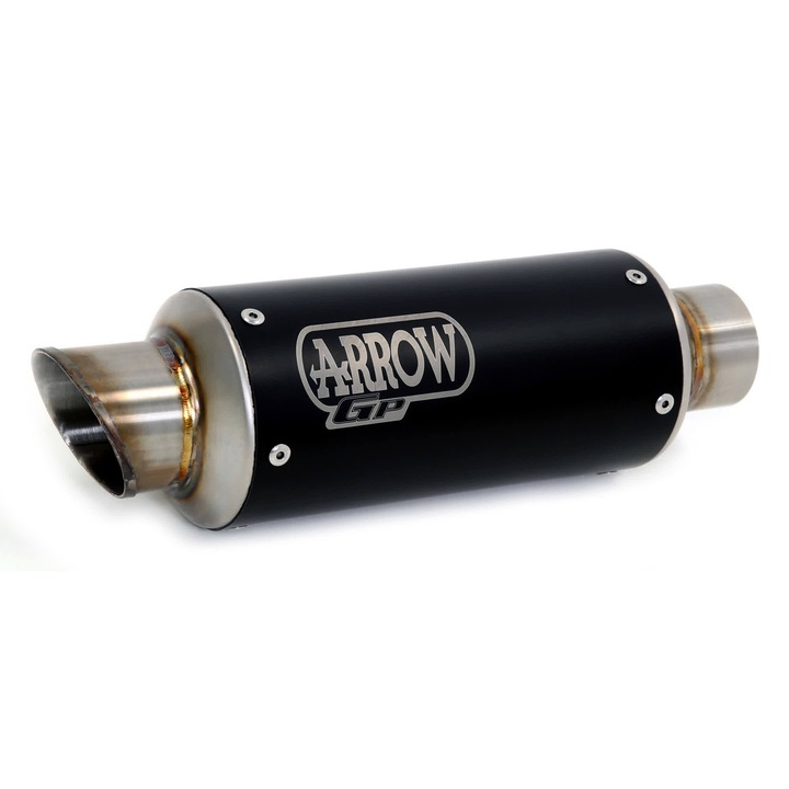 ARROW GP2 Dark slip-on kipufogó, sötét acél, 200mm x 54mm x 58mm, 1.41kg
