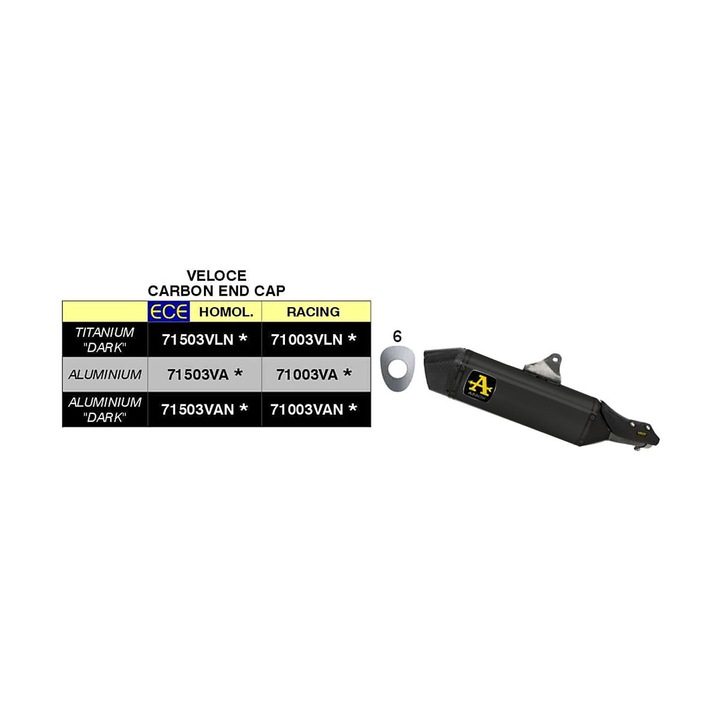 ARROW slip-on kipufogó, sötét titán, 350mm, 49mm bemeneti átmérő, 50mm kimeneti átmérő