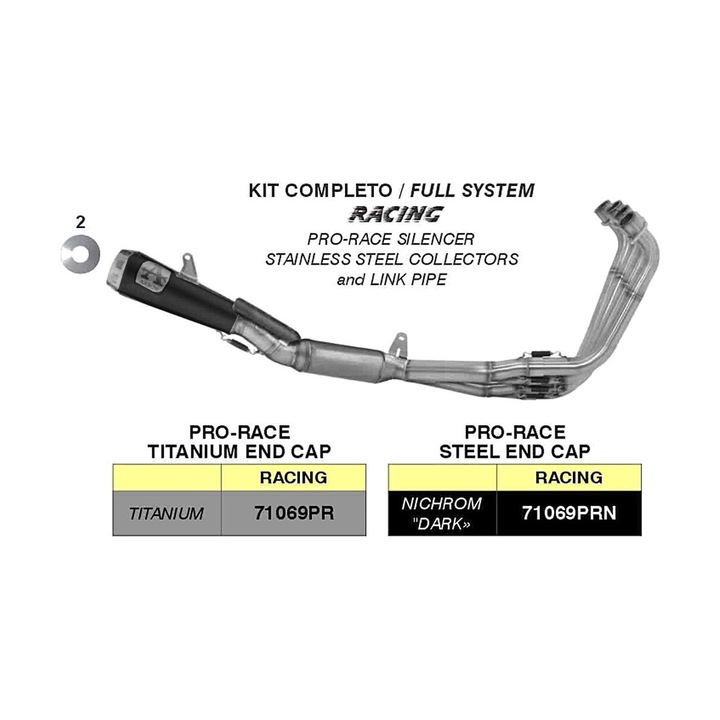 Sistem de esapament complet ARROW Pro-Race Dark pentru Honda CB 650 R, otel inoxidabil, carbon, design agresiv, instalare usoara