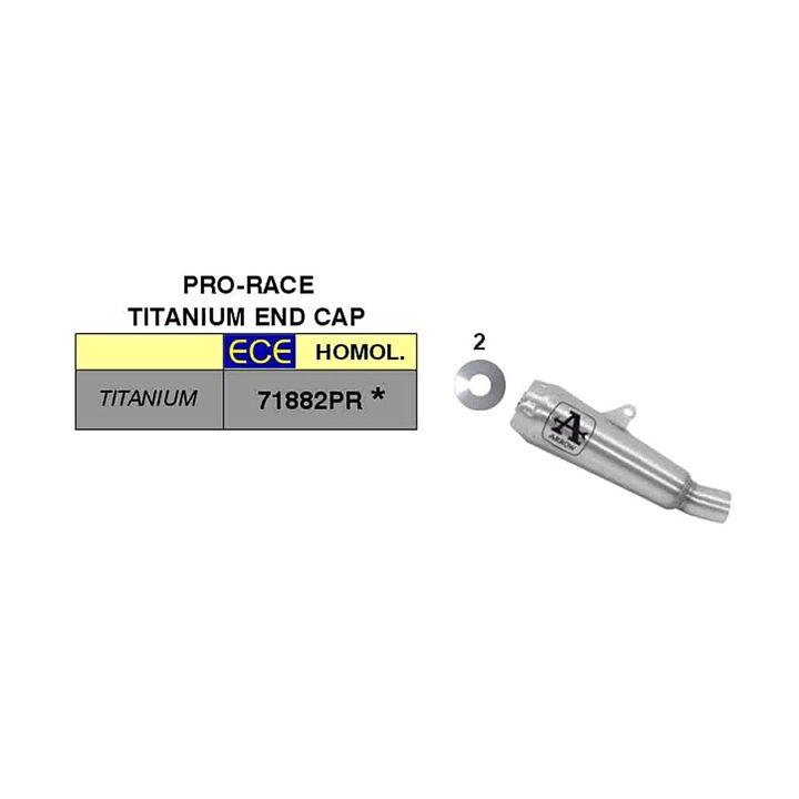 ARROW pro-race titán slip-on kipufogó Honda CB 1000 R-hez, 250mm, 49mm, súly 0.82kg, szürke színű