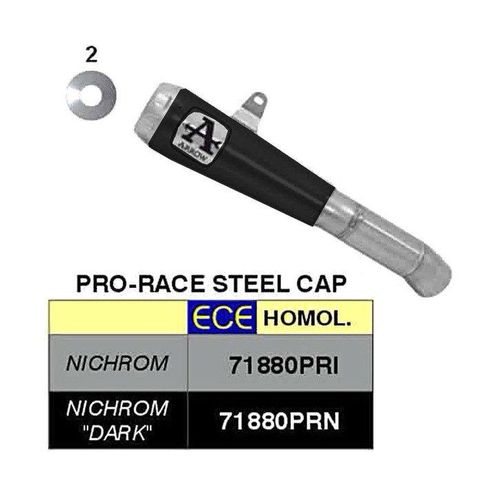 ARROW Pro-Race Dark Nichrom Slip-on kipufogó Ducati Panigale 959-hez, 250mm, 60mm, sötét acél, 1.63kg