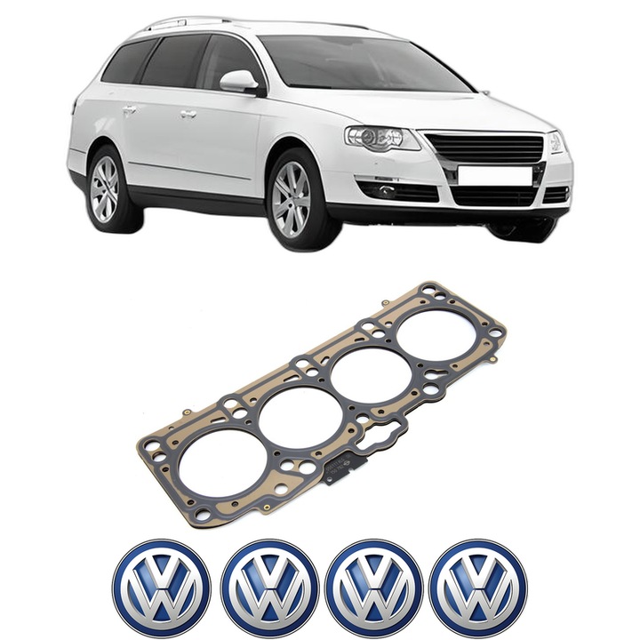 Garnitura chiuloasa Volkswagen PASSAT B6 Variant (3C5) 2.0 TDI din 2005-2009 KW 103 CP 140 CMC 1968, auto, Elring, 4x Stickere auto cu Volkswagen
