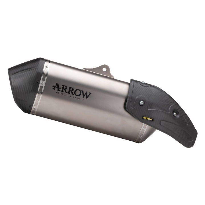 ARROW titán slip-on kipufogó karbon véggel Aprilia Tuareg 660-hoz, 350mm, 2.89kg, szürke