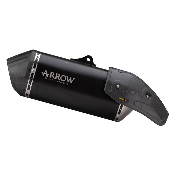 ARROW Slip-On kipufogó Aprilia Tuareg 660-hoz, sötét titán, 350mm, 3.09kg, karbon véggel