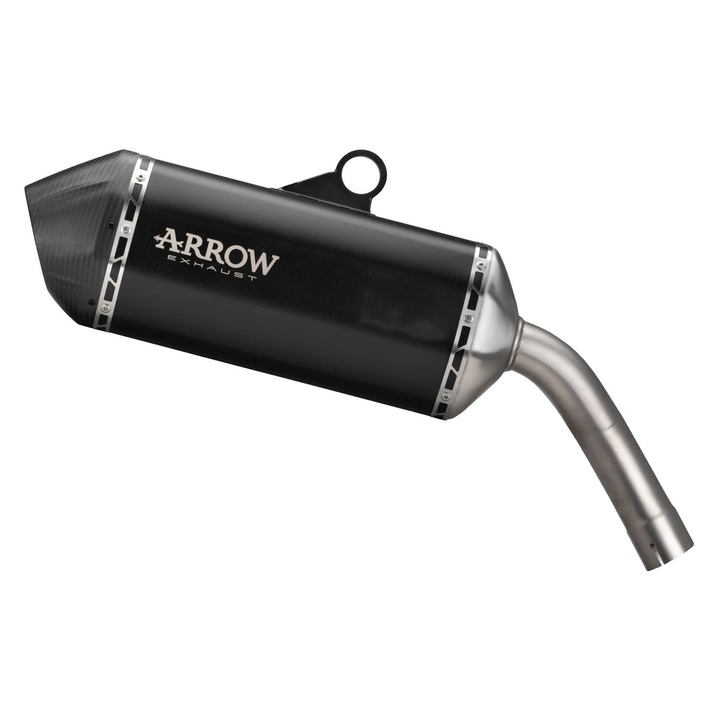 ARROW slip-on kipufogó BMW F 750 GS-hez, sötét titán, 350mm hossz, 50mm bemeneti átmérő, karbon vég
