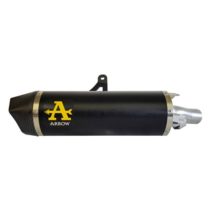 Kipufogó ARROW slip-on maxi race-tech, sötét alumínium, 400x49mm, 3.29kg, Honda Africa Twin 1100 AdvSport