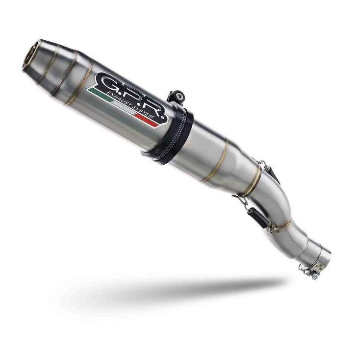 Ауспух GPR Deeptone Slip-On, инокс, 370мм, 1.4кг, за KTM Duke 890/890R, цвят сив