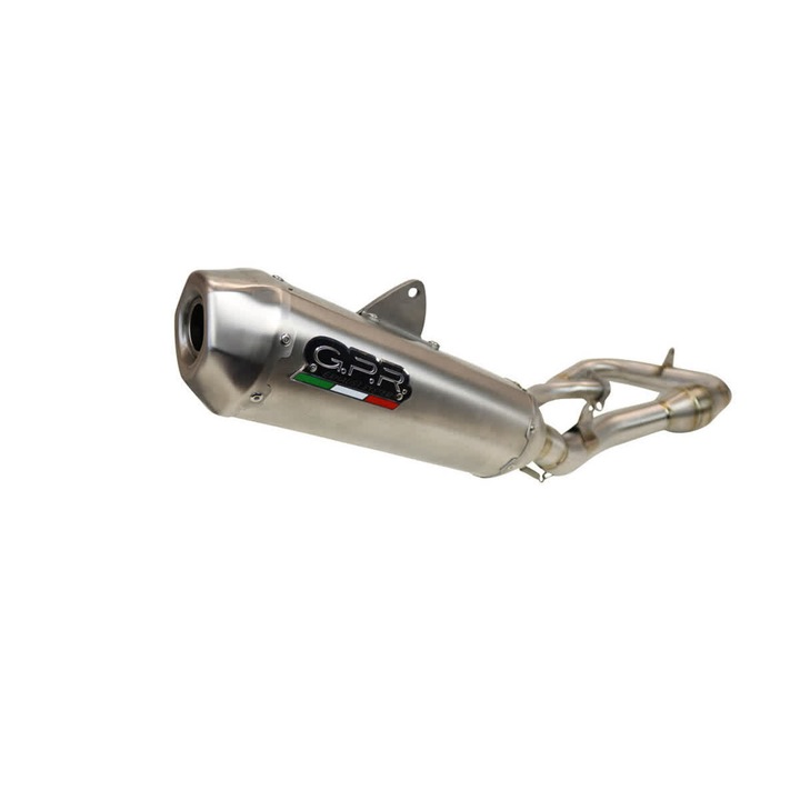 Teljes kipufogórendszer GPR Pentacross Inox Kawasaki KX 250 F-hez, 350 mm, 1.8 kg, szürke