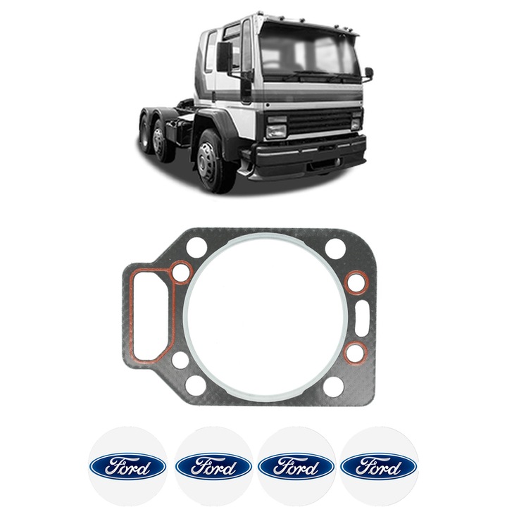Garnitura chiuloasa FORD Cargo 1113 din 1982 KW 97 CP 132 CMC 5882, auto, Elring, 4x Stickere auto cu FORD