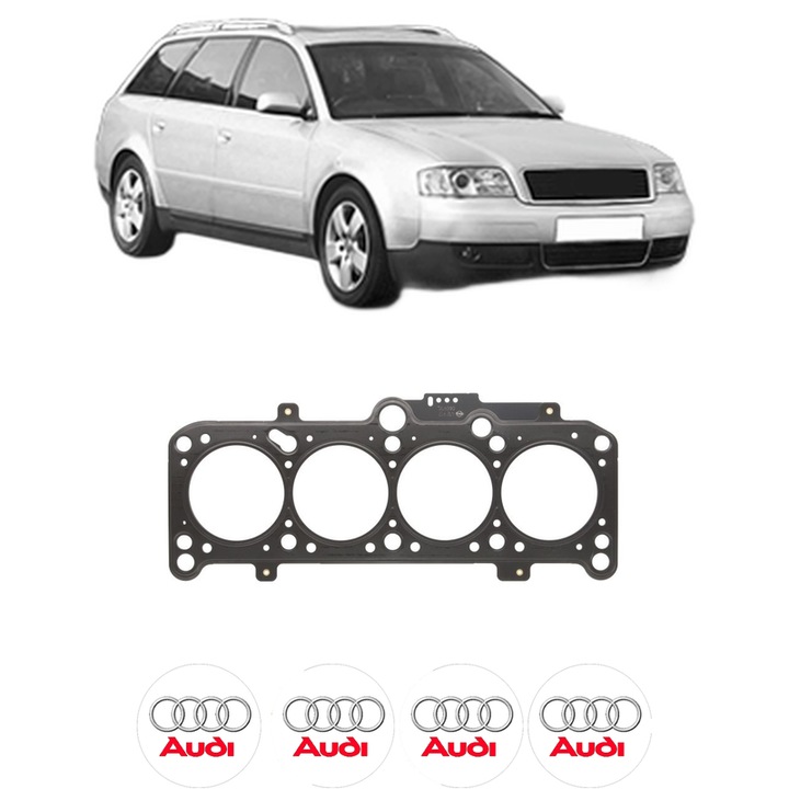 Garnitura chiuloasa AUDI A6 C5 Avant (4B5, 4B6) 1.9 TDI din 1998-2001 KW 81 CP 110 CMC 1896, auto, Elring, 4x Stickere auto cu AUDI