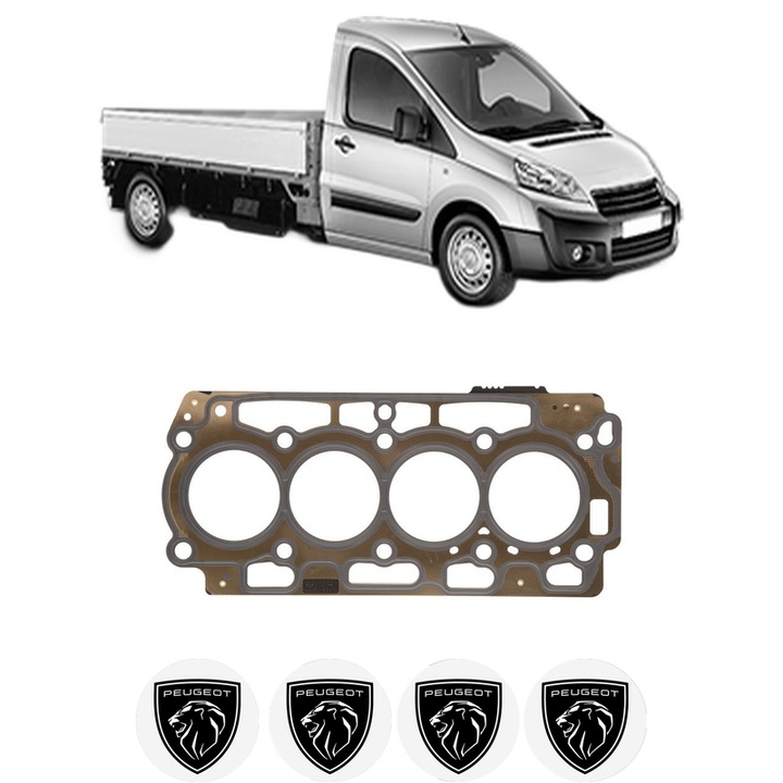 Garnitura chiuloasa PEUGEOT EXPERT Platform/Chassis 1.6 HDi 90 8V din 2007 KW 66 CP 90 CMC 1560, auto, Elring, 4x Stickere auto cu PEUGEOT