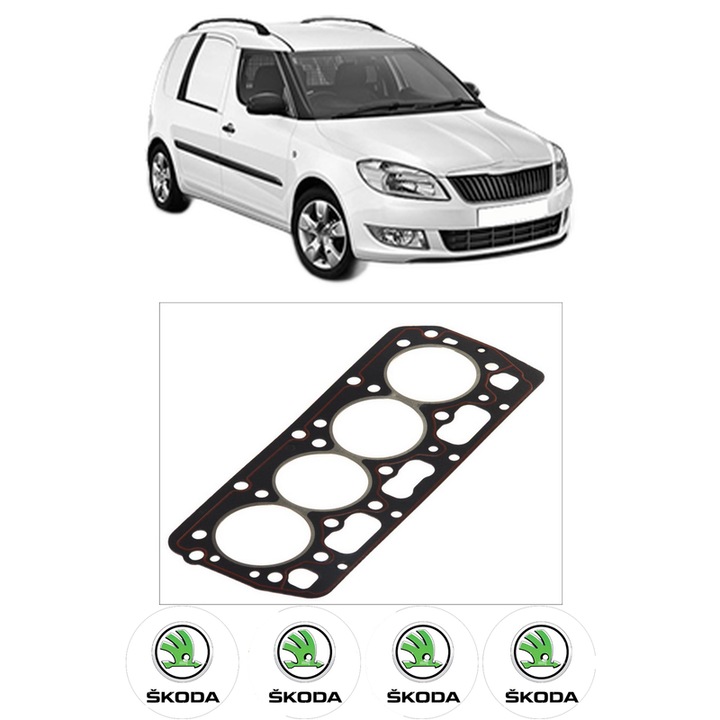 Garnitura chiuloasa SKODA FABIA I Praktik (6Y5) 1.4 din 2001-2003 KW 50 CP 68 CMC 1397, auto, Elring, 4x Stickere auto cu SKODA