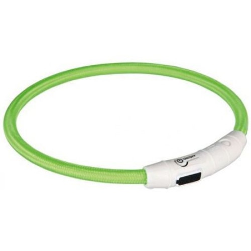Zgarda Trixie Cu Led L-Xl: 65cm/7mm Verde/Incarcare Usb 12702