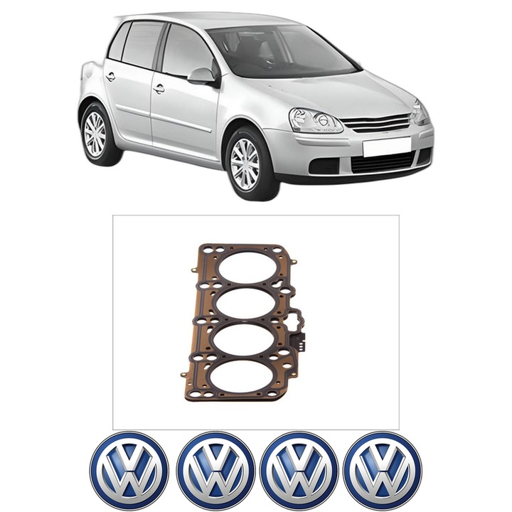 Garnitura chiuloasa Volkswagen GOLF V (1K1) 2.0 TDI 4motion din 2007-2008 KW 103 CP 140 CMC 1968, auto, Elring, 4x Stickere auto cu Volkswagen