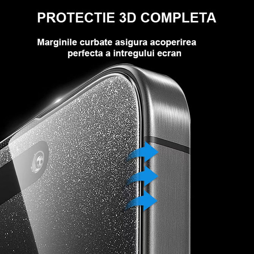 Folie Privacy Pentru Apple iPhone 16 PRO MAX HEYBINGO, din Sticla Securizata Duritate 9H