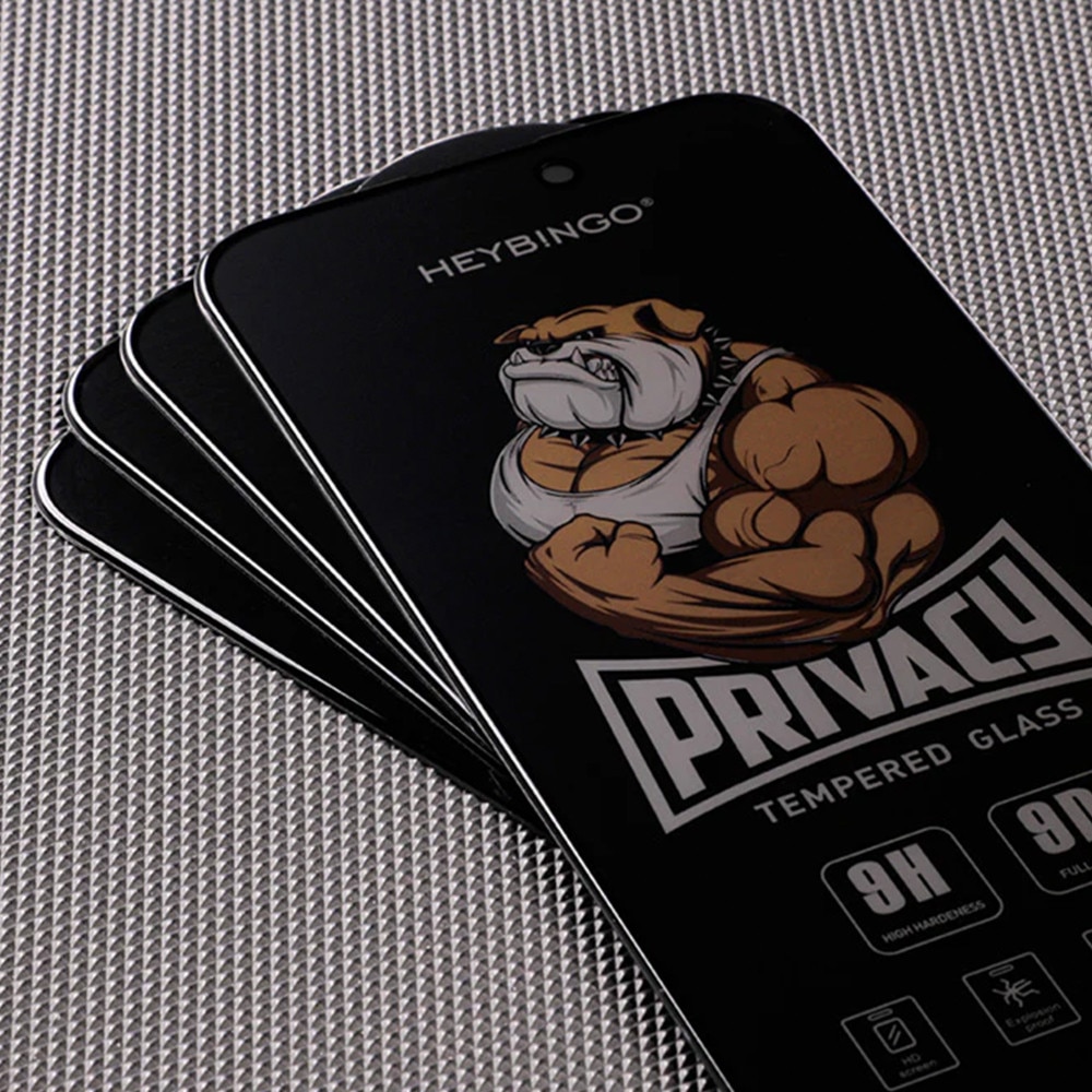 Folie Privacy Pentru Apple iPhone 16 PRO MAX HEYBINGO, din Sticla Securizata Duritate 9H
