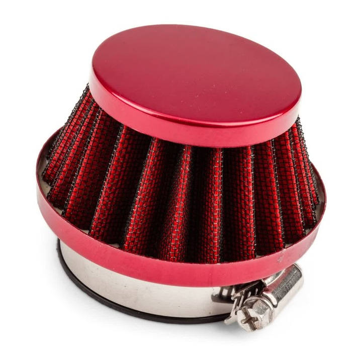 Kúpos légszűrő, Str8, 44-54mm, piros, 52x75mm