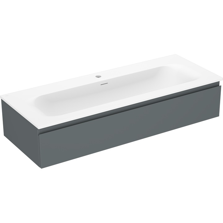 Mexen Orio dulap baie 120 cm cu lavoar Vela, 1 sertar, grafit mat/alb mat - 91A10-12023-1-BF66-W23M01