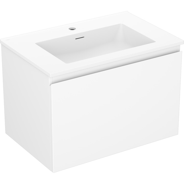 Mexen Orio dulap baie 70 cm cu lavoar Otis, 1 sertar, alb mat - 91A10-07047-1-BF01-W18M01