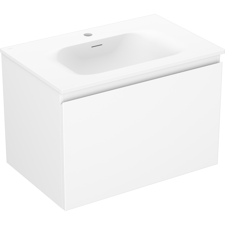 Mexen Orio dulap baie 70 cm cu chiuveta Vela, 1 sertar, alb mat - 91A10-07047-1-BF01-W23M01