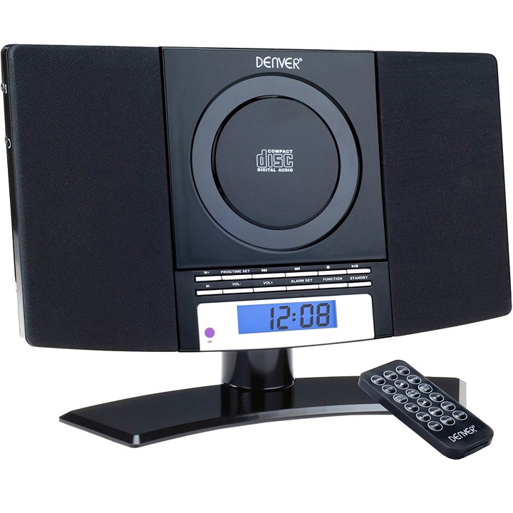 Аудио система Denver MC-5220, CD player, Радио, Часовник, Аларма, Черна