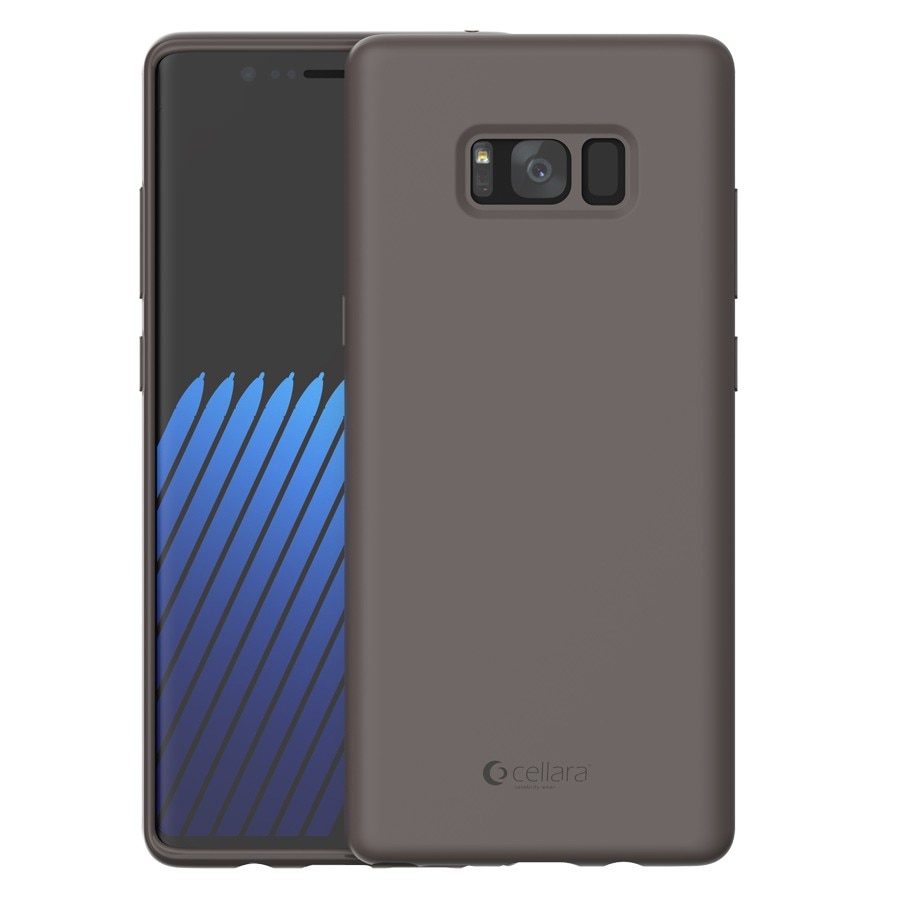 Capac protectie spate Cellara din silicon colectia Soft pentru Samsung Galaxy Note 8 - Maro