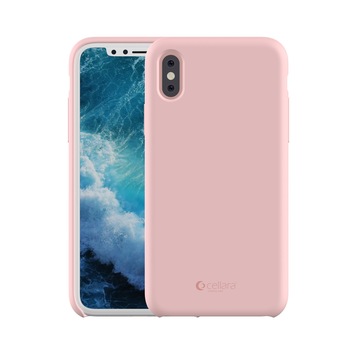 Capac protectie spate Cellara din silicon colectia Soft pentru iPhone X - Roz Capac protectie spate Cellara din silicon colectia Soft pentru iPhone X - Roz