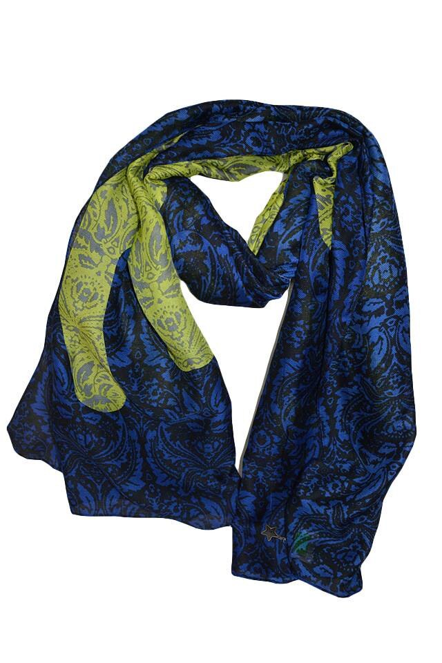 Esarfa casual,D&J Exclusive,Bleumarin-verde