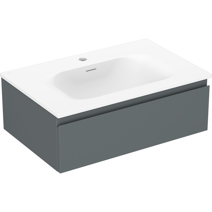 Mexen Orio dulap baie 70 cm cu lavoar Vela, 1 sertar, grafit mat/alb mat - 91A10-07023-1-BF66-W23M01