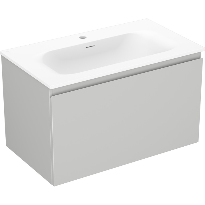 Mexen Orio dulap baie 80 cm cu lavoar Vela, 1 sertar, gri mat/alb mat - 91A10-08047-1-BF62-W23M01